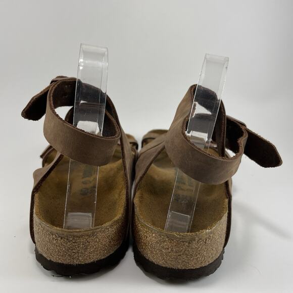 Birkenstock Yara Ankle Strap Sandals Womens Size 40 US Size 9-9.5 Tan Birkibuc - Picture 4 of 9